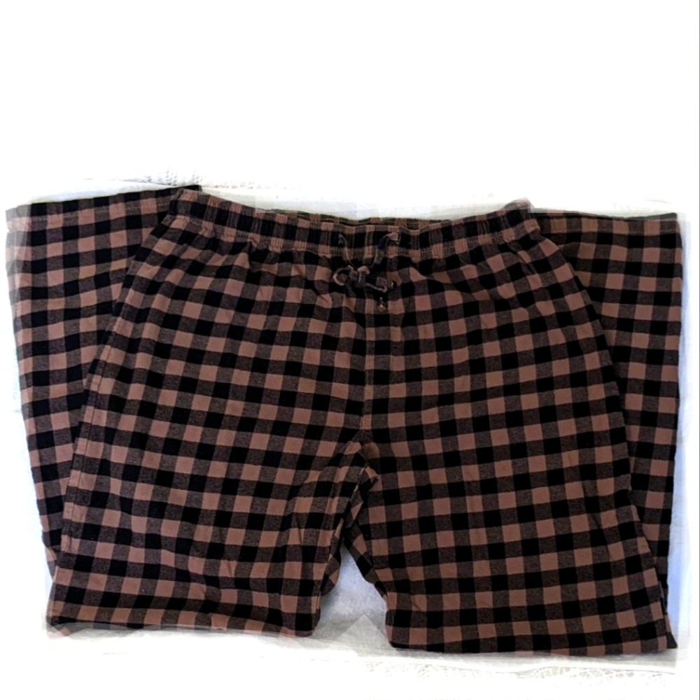 Arie Lounge Pajama Pants,Button Fly,Elastic Tie Waist, Back Pocket,Blk/Orange, L